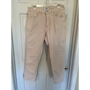 Hollister Curvy High-Rise Mom Jean Cream 29 Waist 27 Length Juniors (9R)